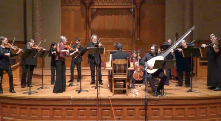 Portland Baroque Orchestra livestream March 2020. Photo by Rick Simpson.