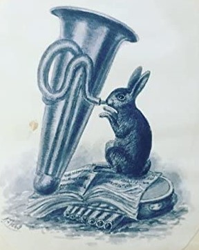 "Rabbit Playing the Tuba" by George (?) Tatham, 1863.